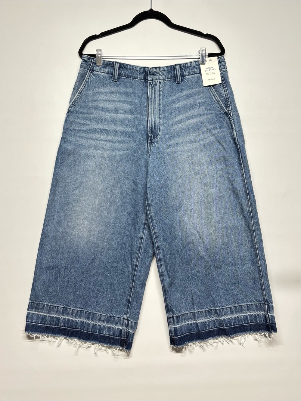 ✨Madewell Denim Culottes Blue Wide-Leg Cropped Jeans Size W30 - Picture 2 of 16